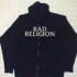 Zipped hoodie with Bad Religion and Skullcity design (Black) - Front (1004x941)