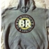 Hoodie with circular Bad Religion logo (Gray) - Front (383x507)