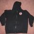 Zipped hoodie with crossbuster patch (Black) - Front (1000x750)