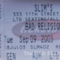 Bad Religion - 2003 Sep 9 Slims San Francisco CA