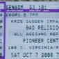Bad Religion - ticket