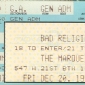 Bad Religion - Ticket stub