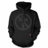 Monochrome Crossbuster Pullover Hoodie (Black) - Front (400x400)