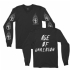 Flaming Crossbuster Long Sleeve Tee (Black) - Front and Back (1000x1000)