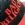 BR text logo snapback hat (Black / Red) - Front closeup (800x800)