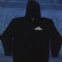 Zipped hoodie with crossbuster (Black) - Front (978x1000)