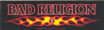 Bad Religion sticker - Flames - Sticker (953x276)