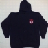 Hoodie with crossbuster (Black) - Front (962x1000)
