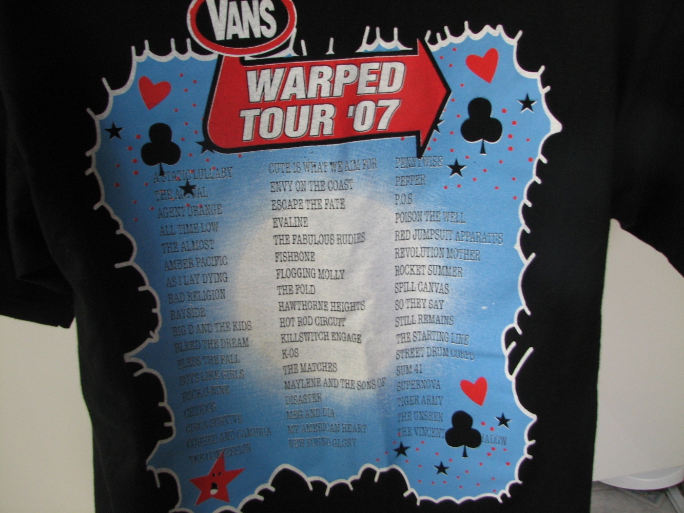warped tour 2007 lineup