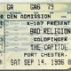 9/14/1996 - Port Chester, NY - ticket