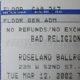 3/12/2002 - New York, NY - Ticket stub