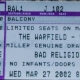 3/27/2002 - San Francisco, CA - ticket