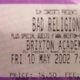 5/10/2002 - London - Ticket stub