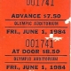 6/1/1984 - Los Angeles, CA - Ticket