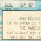 12/20/1991 - New York, NY - Ticket stub