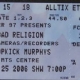 9/25/2006 - Winnipeg, MB - ticket